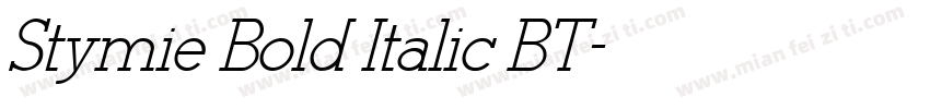 Stymie Bold Italic BT字体转换